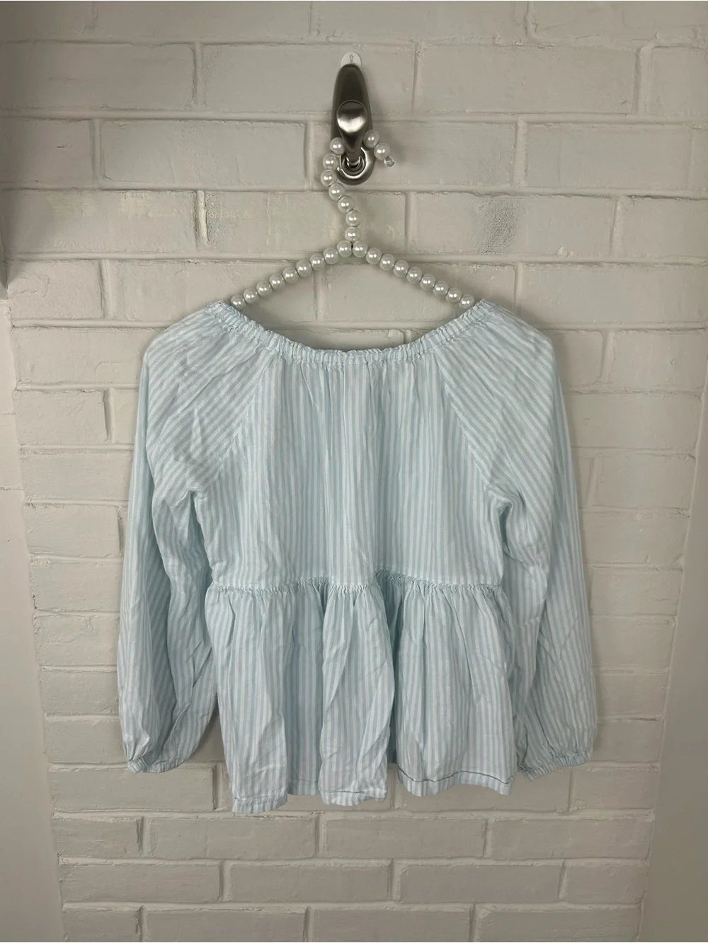 Old Navy Girls Striped Casual Peasant Top Size XL 14/16